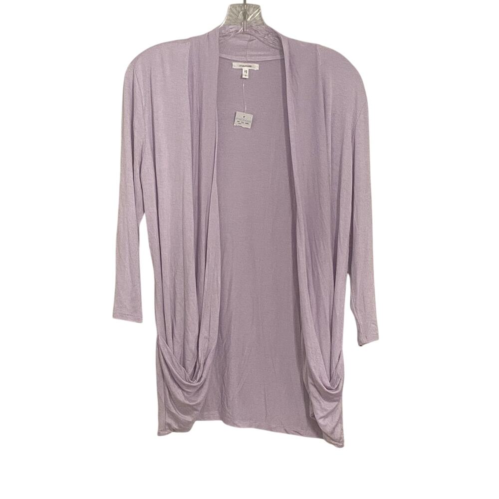 Maurices‎ Lavender Open Front Cardigan Drape Pockets Small Layering Lagenlook